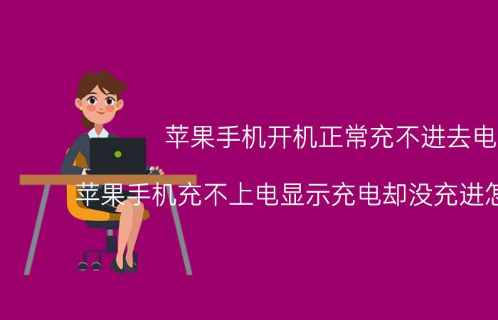 苹果手机开机正常充不进去电 苹果手机充不上电显示充电却没充进怎么回事？